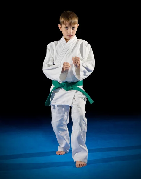 Little boy martial arts fighter — Stock Photo, Image