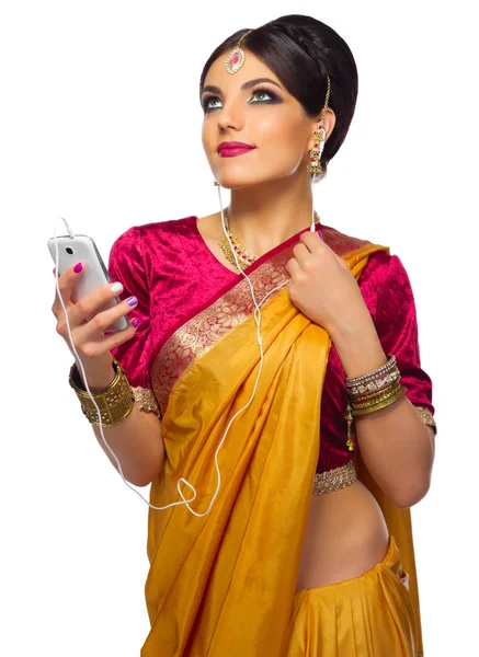 Індійська молода жінка ізольовані — стокове фото