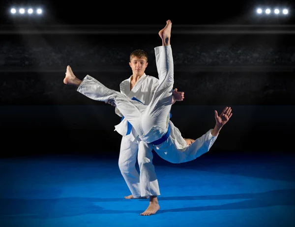 Boys martial arts fighters — Stock Photo, Image