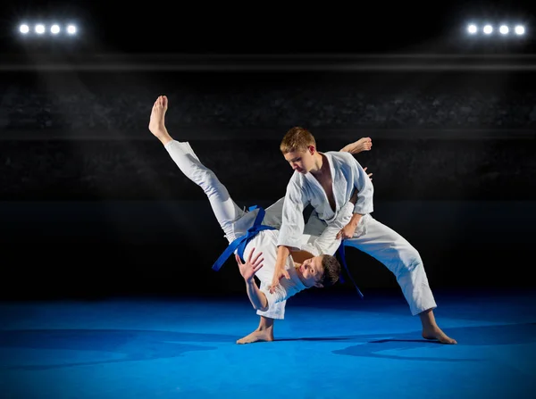 Boys martial arts fighters — Stock Photo, Image