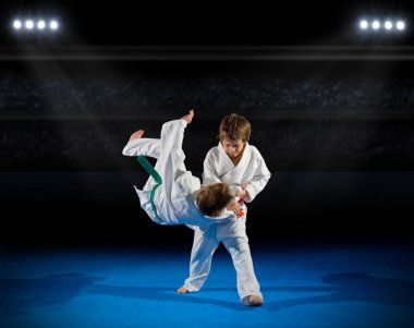 Çocuklar dövüş sanatları savaşçı spor salonu