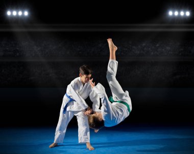 Çocuklar dövüş sanatları savaşçı spor salonu