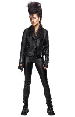 Genç kadın hard rock sanatçısı