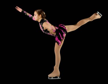 Genç kız buz patenci