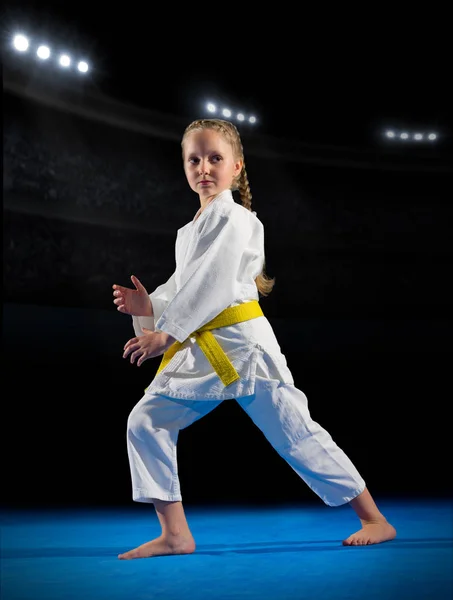Küçük kız dövüş sanatları savaşçı — Stok fotoğraf