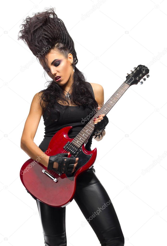 Young woman  hard  rock  artist  Stock Photo  rbvrbv 134561088