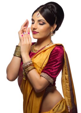 İzole genç Hintli kadın