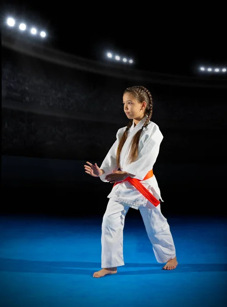 Meisje martial arts vechter — Stockfoto