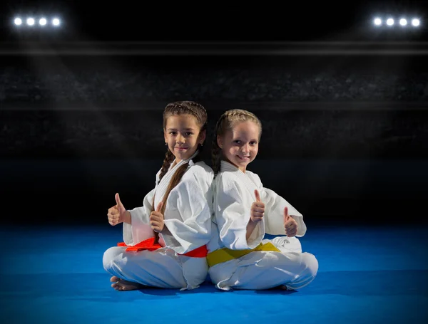 Children martial arts fighters — Stock Photo, Image