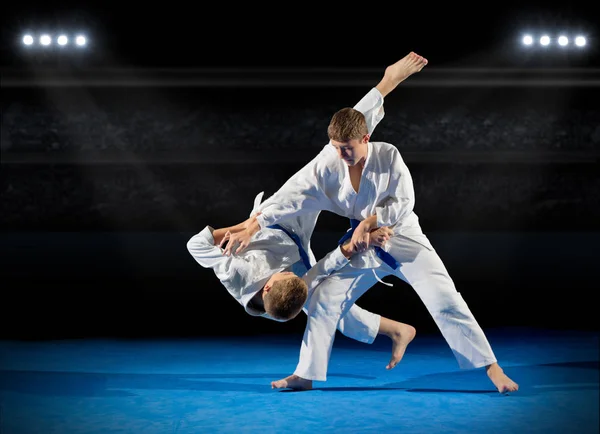 Boys martial arts fighters — Stock Photo, Image
