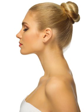 izole sağlıklı genç bir kadın