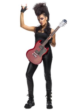 Genç kadın rock müzisyeni