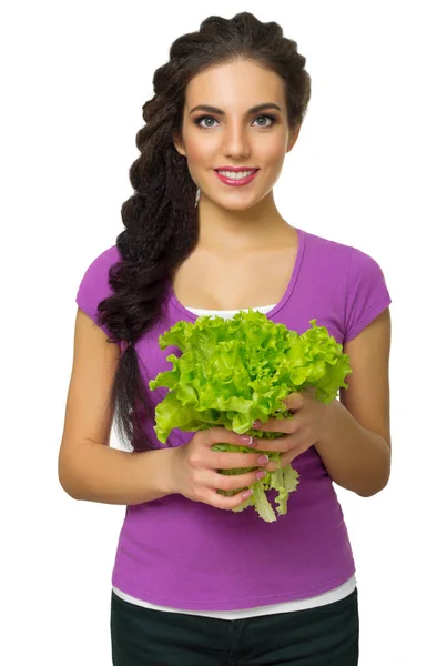 Young woman the chef prepares food — Stock Photo, Image