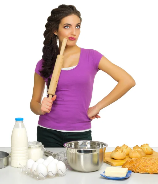 Mujer joven cocinera — Foto de Stock