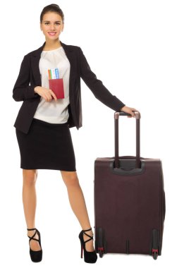 İzole seyahat eden genç kız