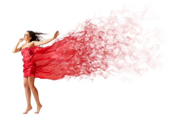 Mujer joven en el viento — Foto de Stock