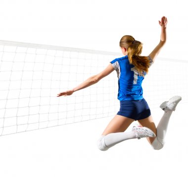 Genç kız voleybolcu (topsuz)