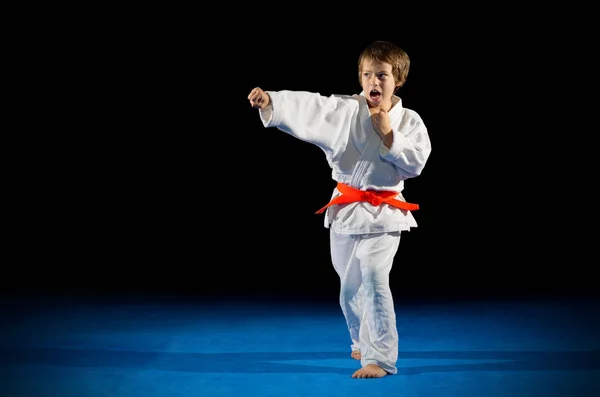 Küçük çocuk dövüş sanatları savaşçı — Stok fotoğraf