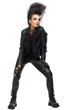 Genç kadın rock yıldızı