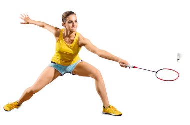 genç kadın badminton oyuncu