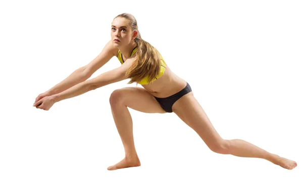 Woman beach volleyball player (without ball version) — Stock Photo, Image