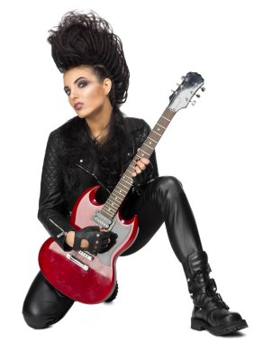 Genç kadın rock yıldızı