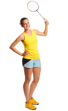 genç kadın badminton oyuncu