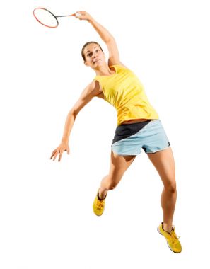 genç kadın badminton oyuncu