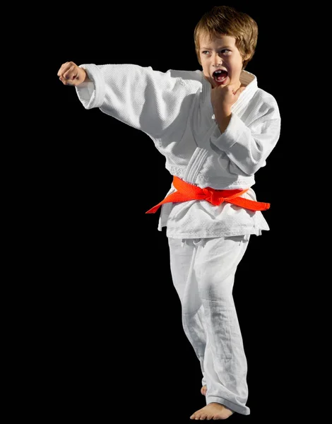 Boy martial arts fighter — Stock Photo, Image