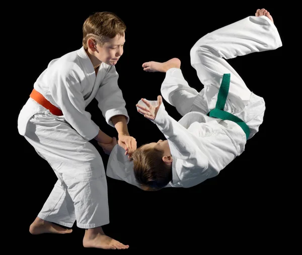 Boys martial arts fighters — Stock Photo, Image