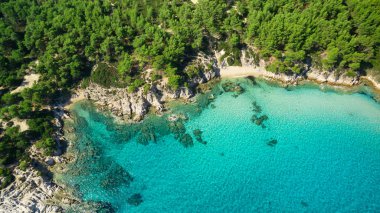 Deniz kıyısında açık gökyüzü altında