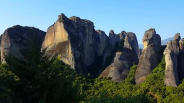 Meteora dağlar sabah