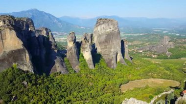 Meteora dağlar sabah