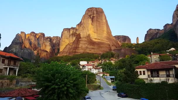 Kastraki village bij avond — Stockvideo