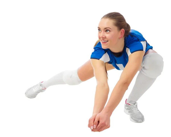 Woman voleyball player isolated (ver without ball) — Stock Photo, Image