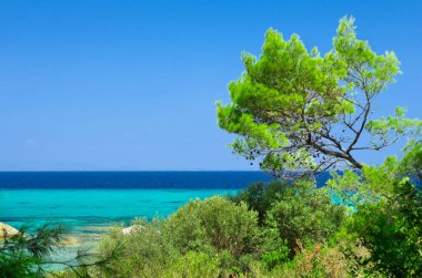 Deniz kıyısında açık gökyüzü altında