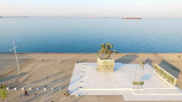 Thessaloniki-Damm am Morgen — Stockvideo