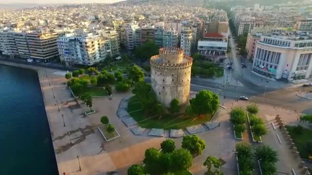 Λευκό Πύργο στη Θεσσαλονίκη — Αρχείο Βίντεο