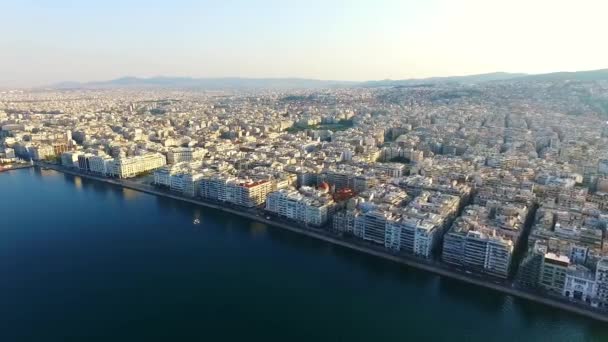 Salónica ciudad por la mañana — Vídeos de Stock