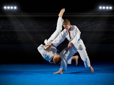 Çocuklar dövüş sanatları savaşçı spor salonu