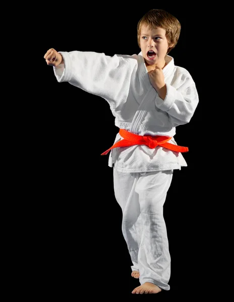 Little boy martial arts fighter — Stock Photo, Image