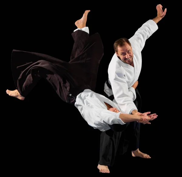 Dois lutadores de artes marciais — Fotografia de Stock
