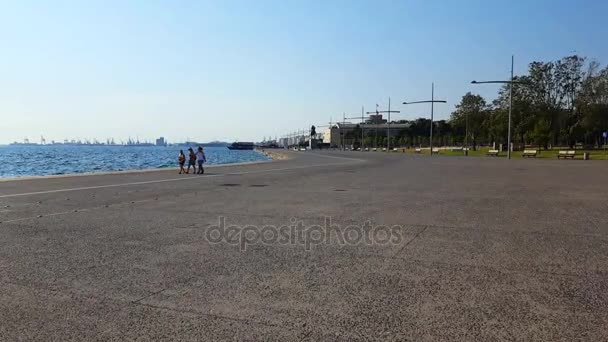 Thessaloniki tenger partján — Stock videók