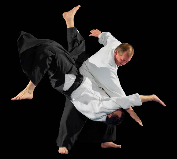 Martial arts fighters geïsoleerd — Stockfoto