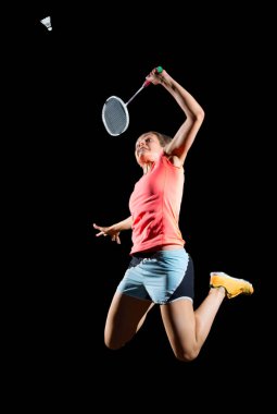 genç kadın badminton oyuncu