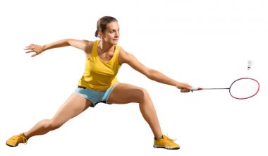 genç kadın badminton oyuncu