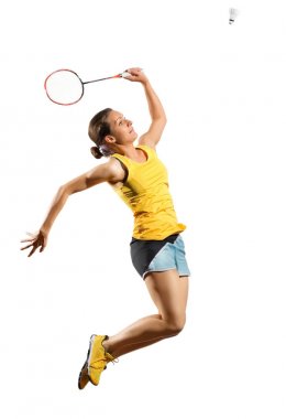 genç kadın badminton oyuncu