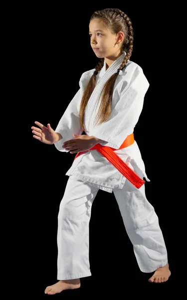 Girl martial arts fighter — Stock Photo, Image