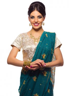 İzole genç Hintli kadın