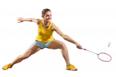 genç kadın badminton oyuncu